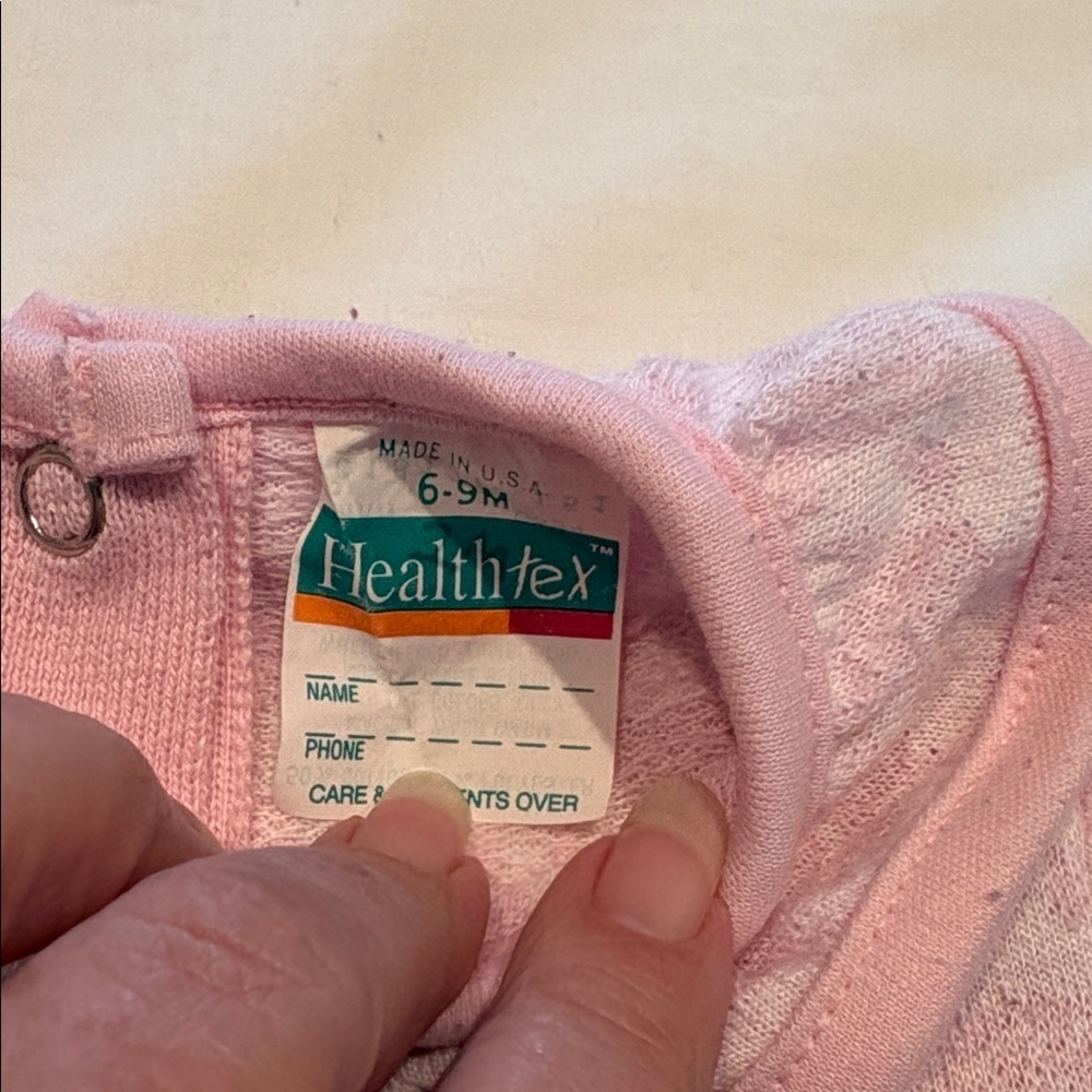 Healthtex Light Pink Baby One Piece. 6-8 Mos - Picture 3 of 6